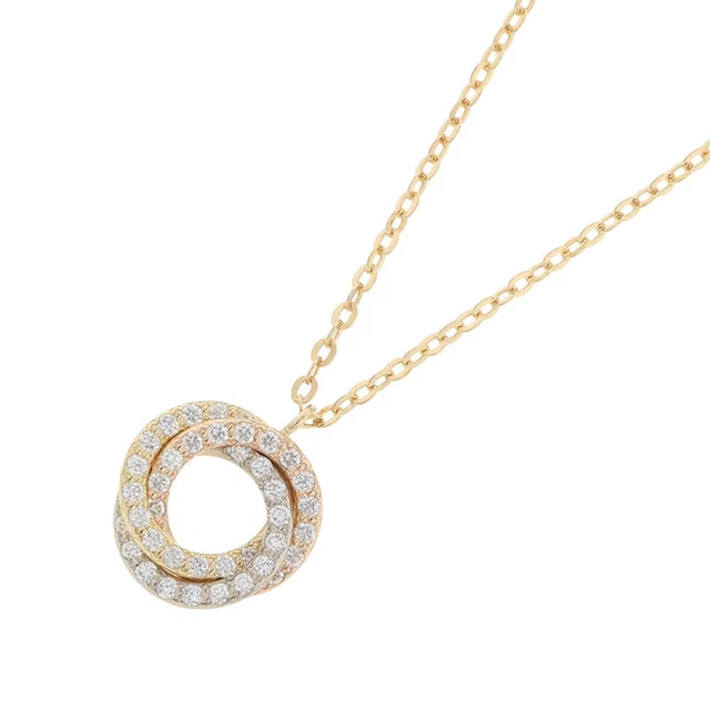 Cartier Trinity Pendant Pave SettingB7224808 K18YG K18WG K18PG from GALLERY RARE