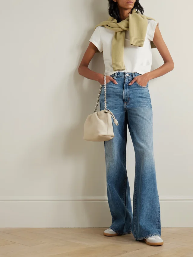SLVRLAKE Eva organic high-rise wide-leg jeans in Blue, photo 2 of 2 from NET-A-PORTER (Canada)