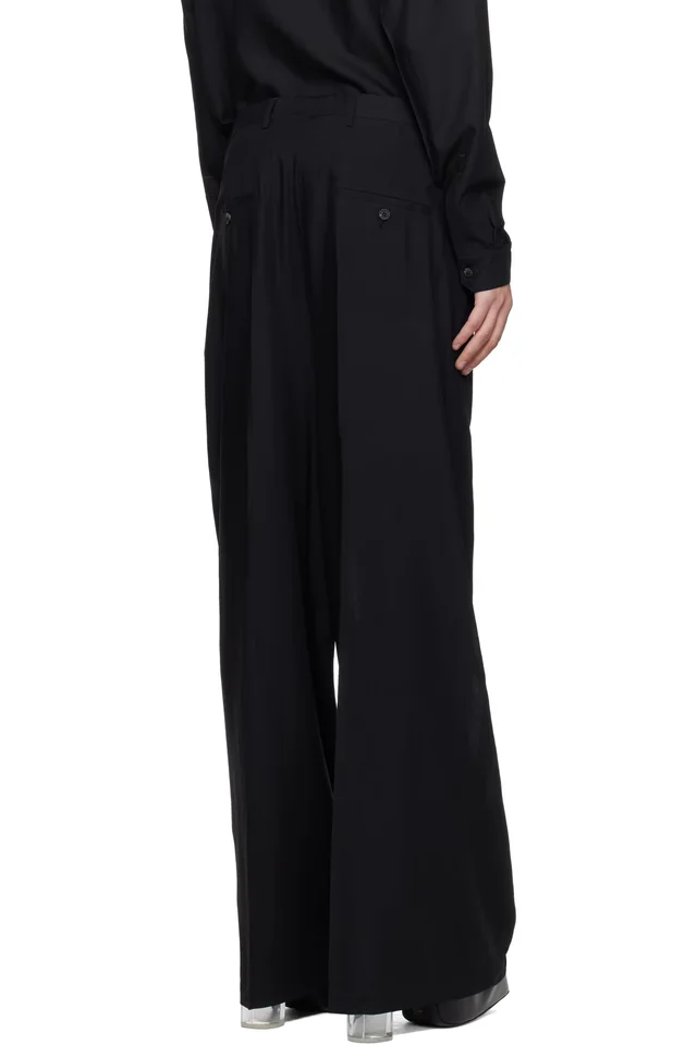 Rick Owens Black Temple Tailored Firbanks Trousers, photo 3 of 4 from SSENSE