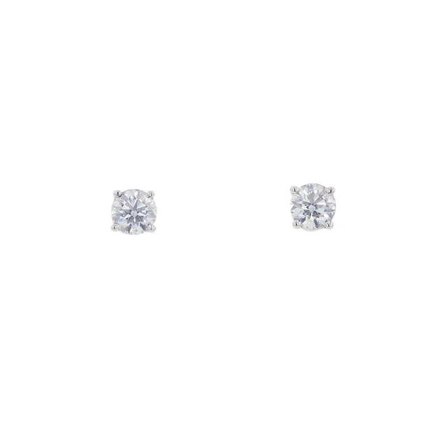Tiffany & Co. Solitaire Diamond Stud Earrings Pt950 from GALLERY RARE
