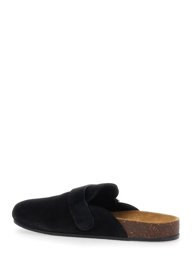 Tory burch 'Mellow' Black Slip-On Mules with Gancini buckle in Suede Black Women in Black 100% Bovine, photo 6 of 7 from Gaudenzi Boutique