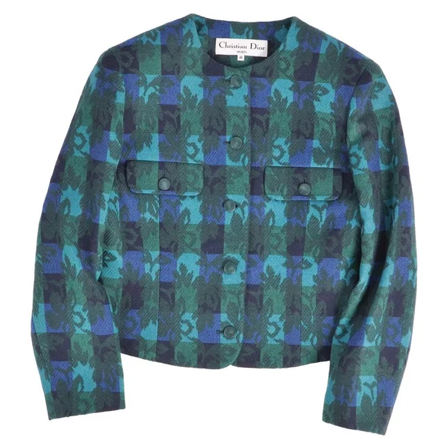 Dior Vintage Jacket Blue in Blue Wool from The Reluxe