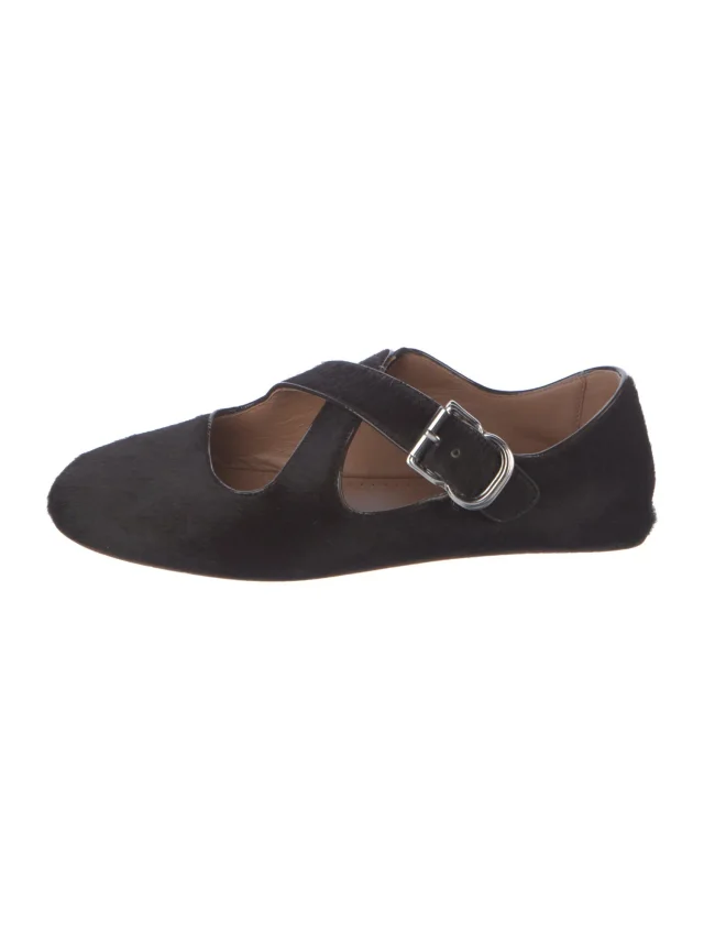 Alaïa Velvet Mary Jane Flats in black Velvet from The RealReal