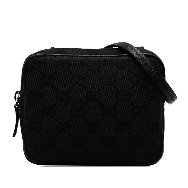 Black Gucci GG Canvas Crossbody in Black Canvas from Designer Revival, photo 1 of 1