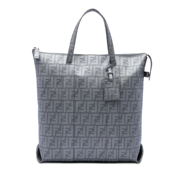Gray Fendi Zucca Spalmati Tote in Grey Coated canvas from Designer Revival, photo 1 of 1