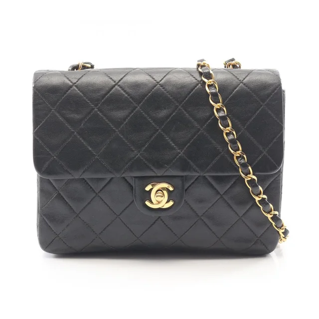 Chanel Shoulder Bag Mini Quilted 20 Black Lambskin in Black Lambskin from The Reluxe