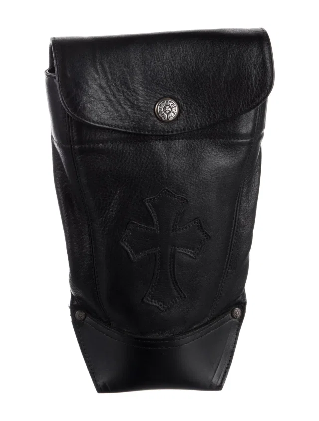Chrome Hearts Leather Cross Belt Loop Bag in black Leather from The RealReal