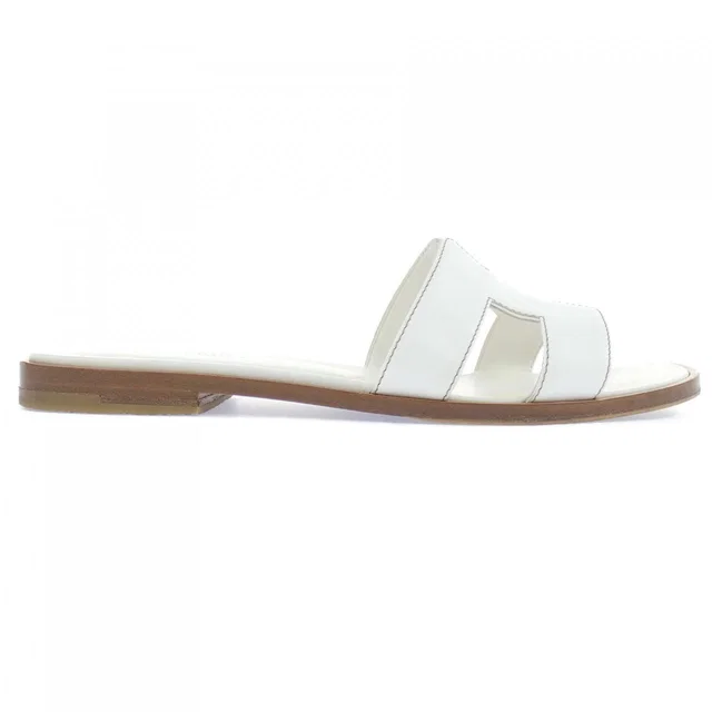 Hermès Oran Sandals White in White Box leather from The Reluxe