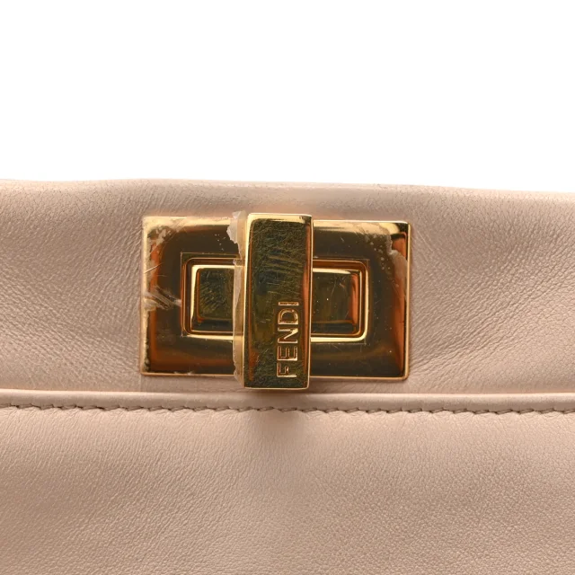 Fendi Nappa Mini Peekaboo Iconic Satchel Rosa Plaster in Nappa leather from FASHIONPHILE, photo 14 of 17