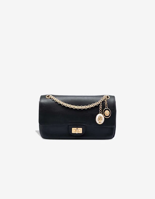 Chanel 2.55 Reissue 225 Calf Black / Red in Black, Multicolour, Red Calfskin from SACLÀB