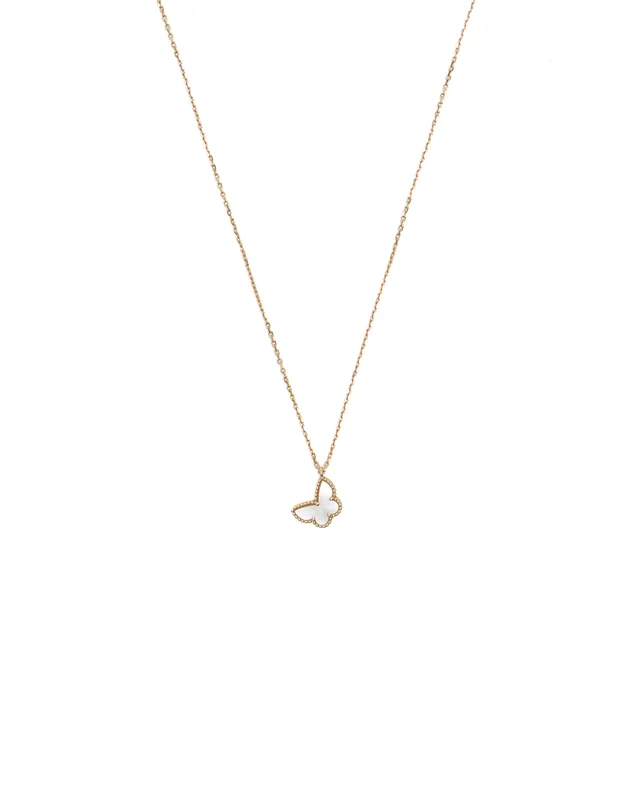 Van Cleef & Arpels Sweet Butterflies Mother-of-pearl Necklace from A Retro Tale
