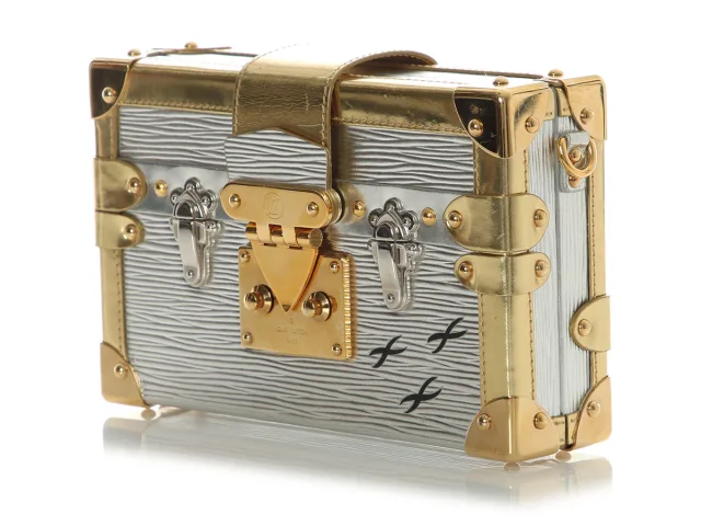 Louis Vuitton Silver and Gold Epi Petite Malle in Gold Leather from Ann's Fabulous Finds, photo 3 of 9