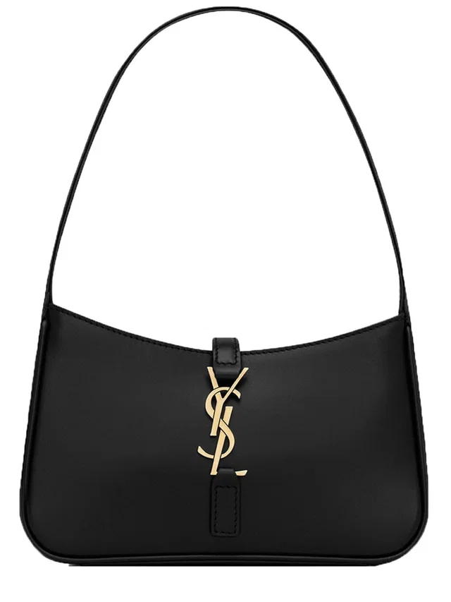 Saint Laurent Le 5 À 7 Mini Shoulder Bag — Black Calf Leather in Black Calfskin from HEWI