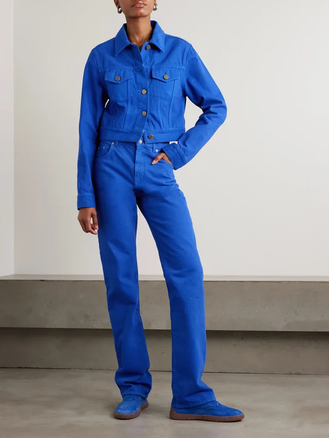 GABRIELA HEARST Bronte cropped recycled-denim jacket in Blue, photo 2 of 2 from NET-A-PORTER (Canada)