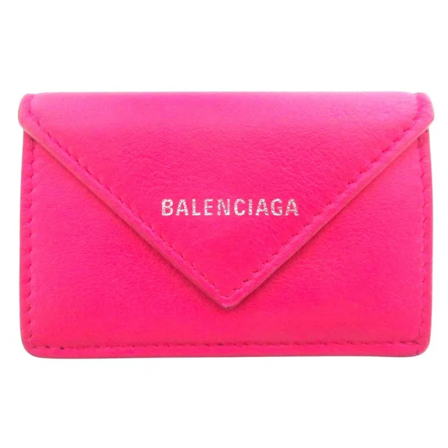 Balenciaga Papier Leather Trifold Wallet in Leather from LuxUness