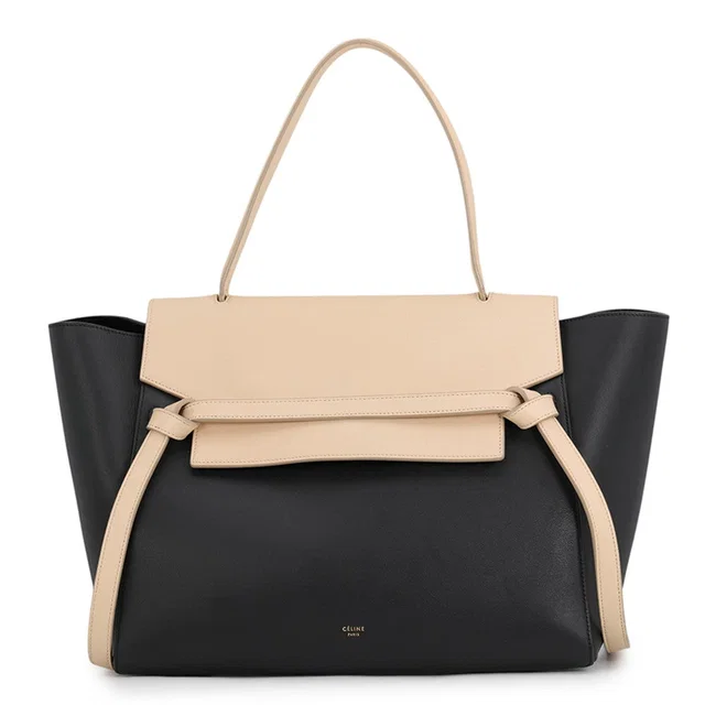 Celine Belt bag Black/Beige Leather in Black Leather from GALLERY RARE