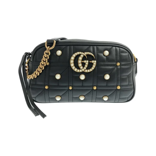 Gucci GG Marmont Drwyt Shoulder Bag in Leather from The Reluxe