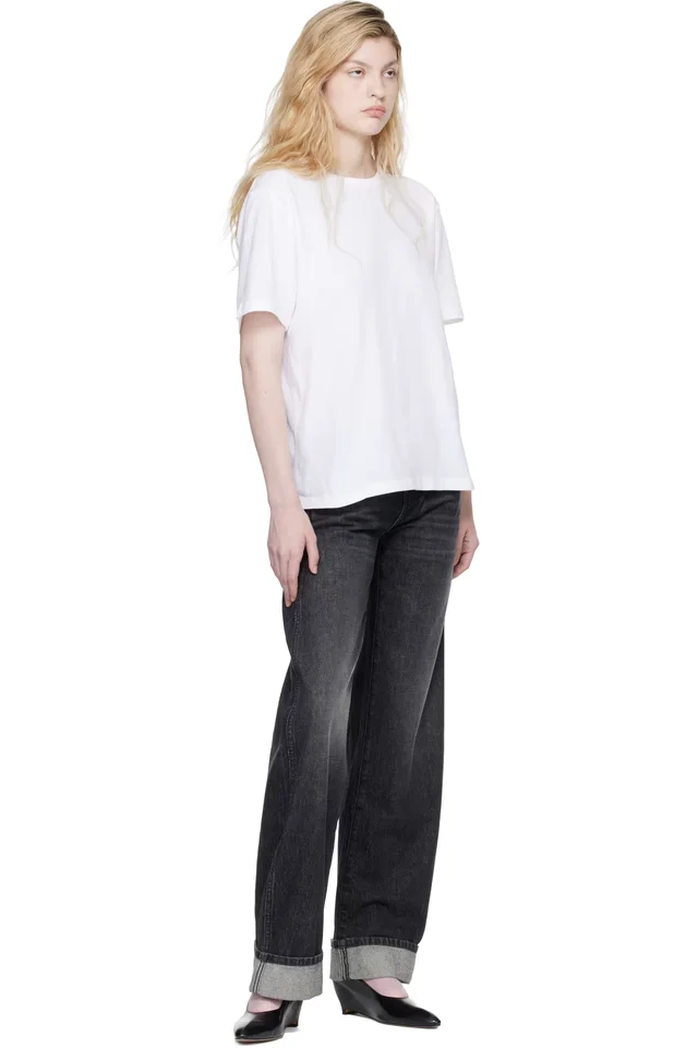 KHAITE Black Karo Jeans, photo 4 of 4 from SSENSE