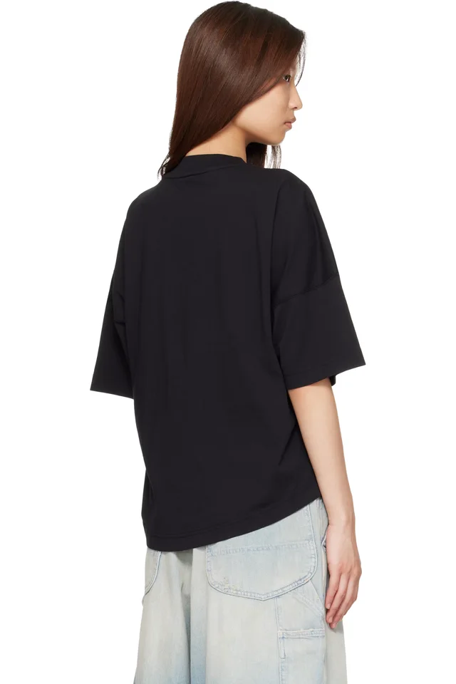 Palm Angels Black Neck Logo Over T-Shirt, photo 3 of 4 from SSENSE