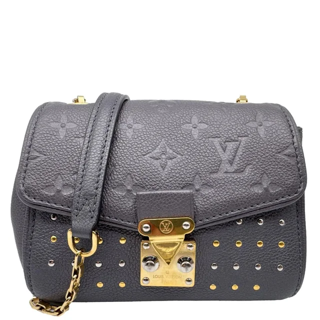 Louis Vuitton Saint Germain BB Studded Monogram Empreinte Leather Shoulder Bag Grey in Grey Leather from Dallas Designer Handbags