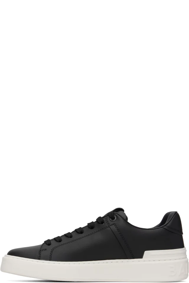 BALMAIN Black B-Court Sneakers, photo 3 of 5 from SSENSE