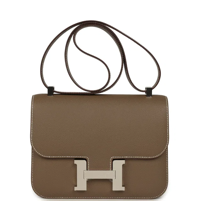 Hermès Constance 1-24 Etoupe Epsom Palladium Hardware in Taupe Epsom leather from Madison Avenue Couture