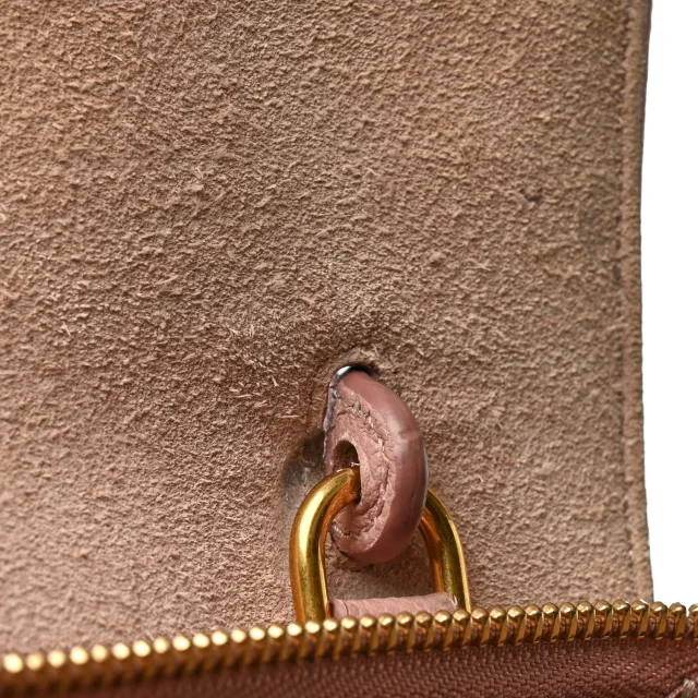 Celine Grained Calfskin Nano Belt Bag Vintage Pink in Pink Caviar leather from FASHIONPHILE, photo 12 of 13