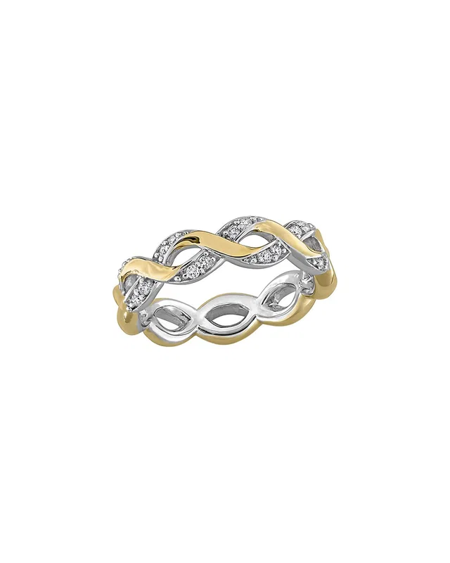Created Forever Silver 0.16 ct. tw. Lab-Grown Diamond Infinity Eternity Ring, image 1 of 1 from Gilt