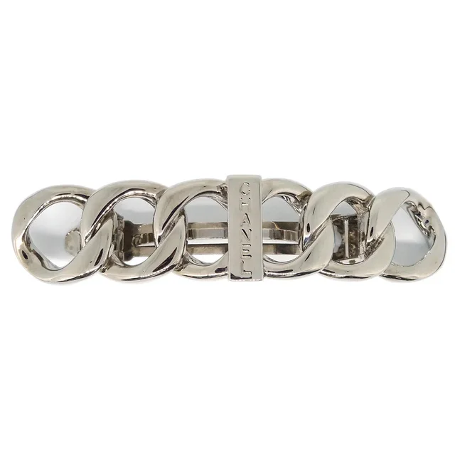 Chanel Hair Clip Hairpin Barrette Silver 98A in Silver from AMORE Vintage Tokyo