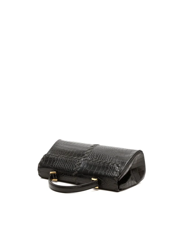 Saint Laurent Croc-Embossed Stitch Clutch Bag in Crocodile from A Retro Tale, photo 4 of 7