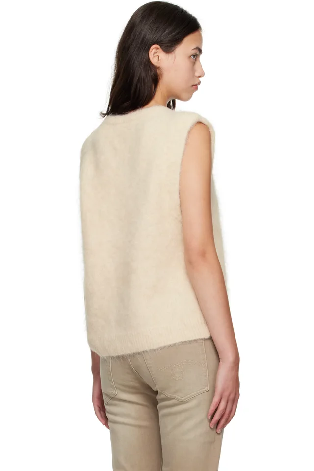 R13 Beige Deep Armhole Vest, photo 3 of 4 from SSENSE