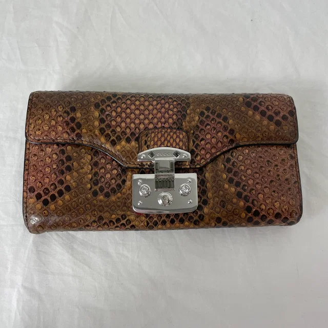 Gucci Exotic skin Long Wallet in Exotic skin, Metal, Python, swarovski crystals from Reowned