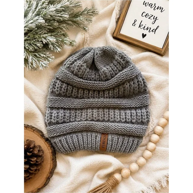Furla Furtalk Gray Knit Beanie Hat Fleece Lined Winter Slouchy in gray Resin from Poshmark