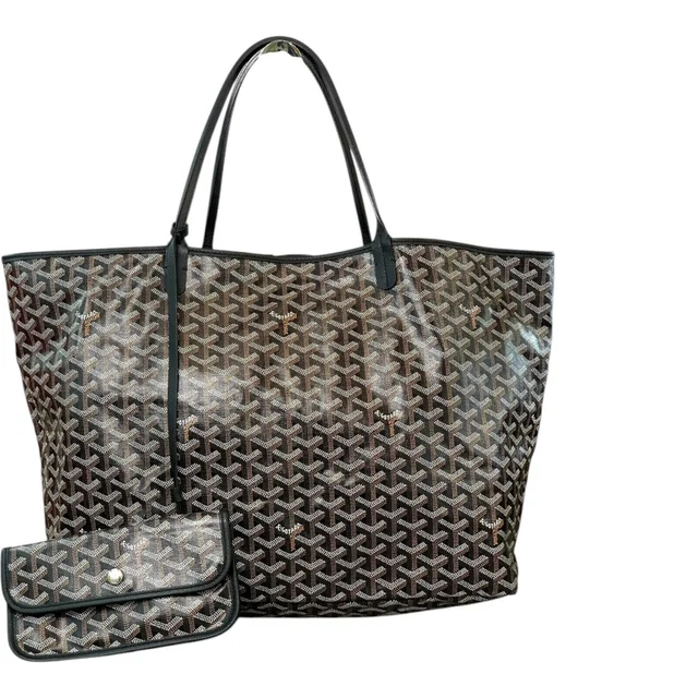Goyard St Louis GM Black Tote Bag in Black from Luxury Promise