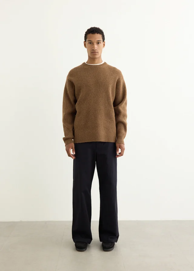 Yaeca Natural Wool Knit in Brown from Incu, photo 1 of 1