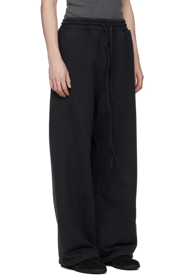 Fear of God Black Sunfaded Wide Leg Sweatpants, photo 2 of 4 from SSENSE