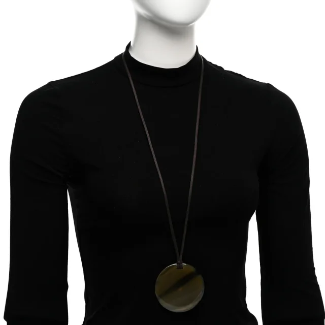 Hermès Buffalo Horn Minimale Necklace from FASHIONPHILE, photo 2 of 6