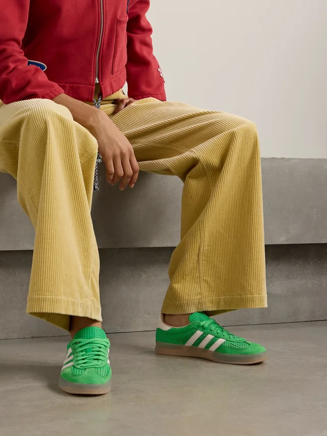 ADIDAS ORIGINALS Gazelle Indoor crocheted sneakers in Green, photo 2 of 2 from NET-A-PORTER (Canada)
