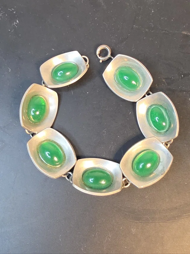 Georg Jensen Vintage Jorgen Jensen Pewter Bracelet "220 A" 1950s in green from Poshmark