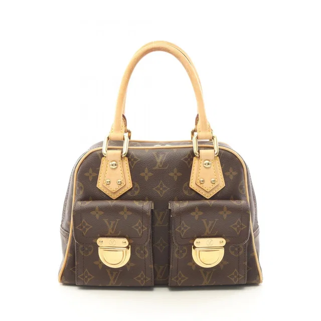 Louis Vuitton Handbag Manhattan PM Monogram Canvas Leather in Coated canvas from The Reluxe