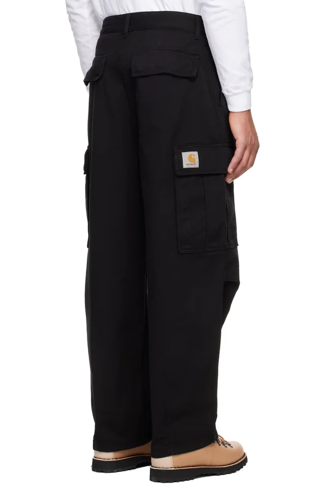 Carhartt Work In Progress Black Cole Cargo Pants, photo 3 of 4 from SSENSE