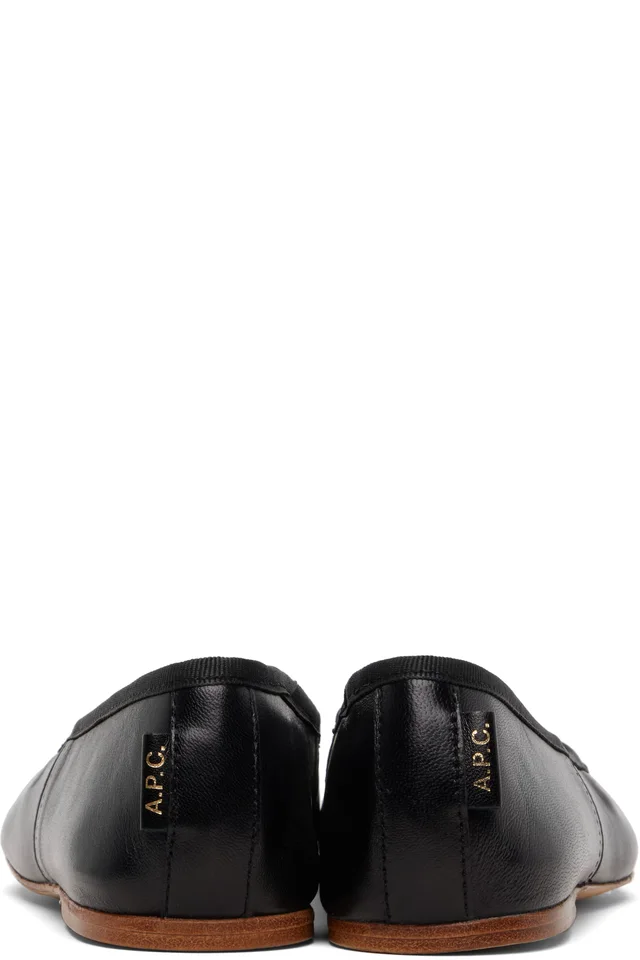 A.P.C. Black Swan Ballerina Flats, photo 2 of 5 from SSENSE