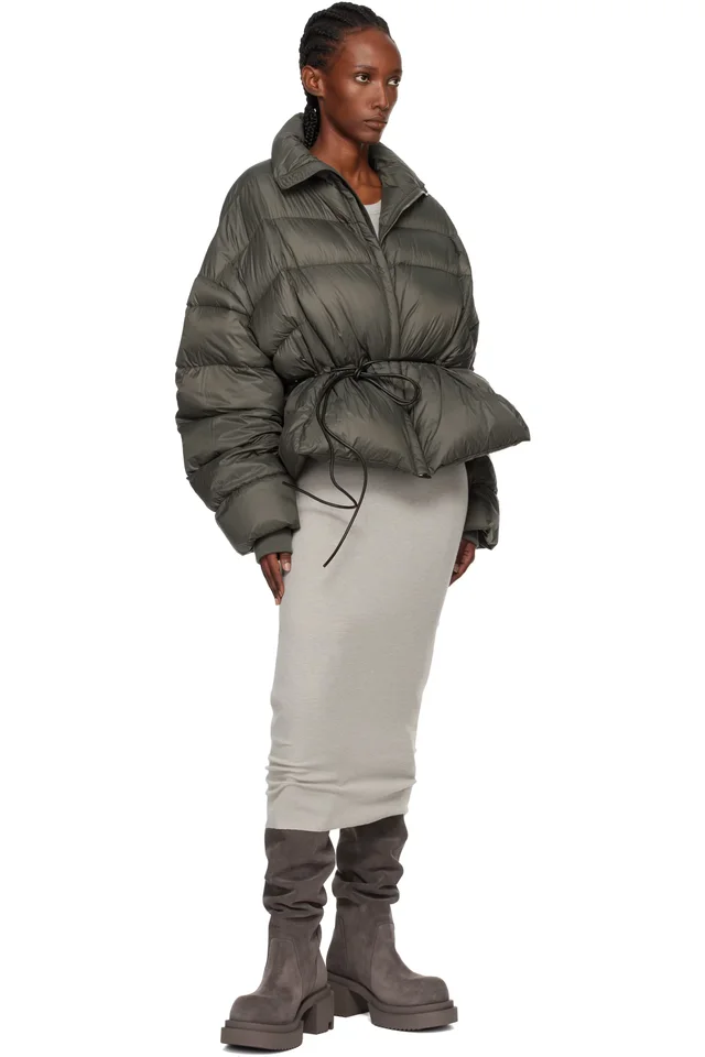 Rick Owens Gray Concordians Sail Down Jacket, photo 4 of 4 from SSENSE