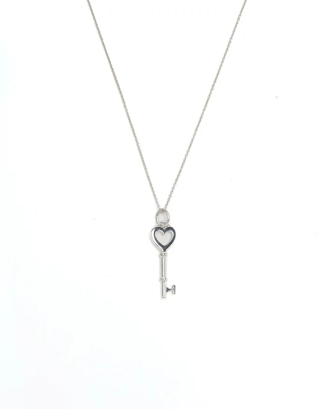 Tiffany & Co. Heart Key Silver Necklace in Silver from A Retro Tale