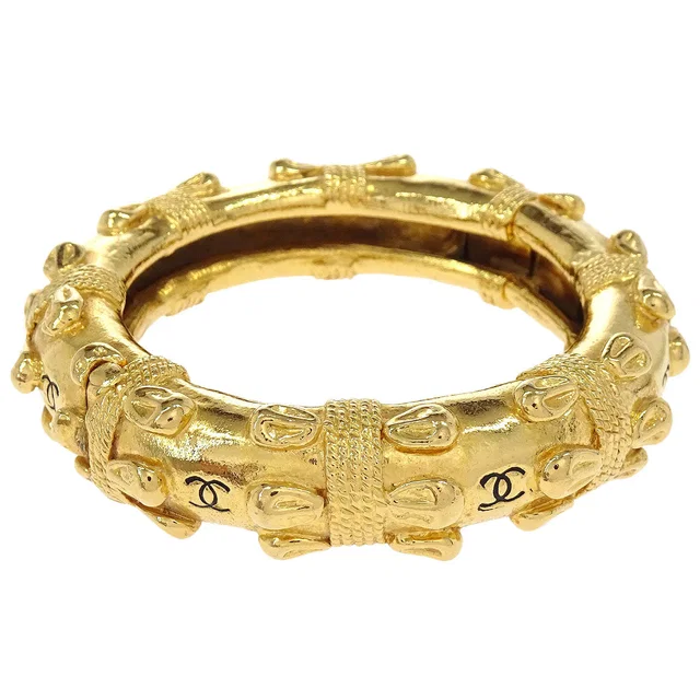 Chanel Gold Bracelet Bangle Accessories in Gold from AMORE Vintage Tokyo