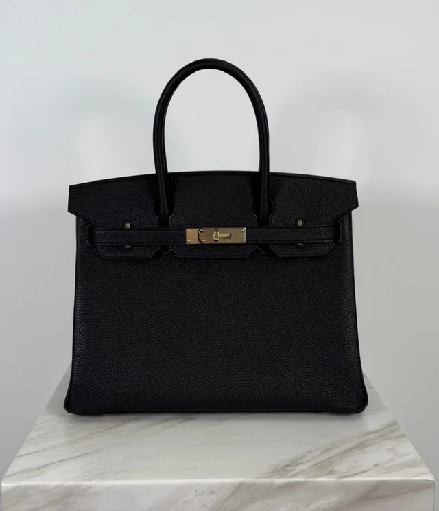 Hermès Birkin 30 Black Togo Permabrass Hardware in Black Togo leather from Luxury Promise