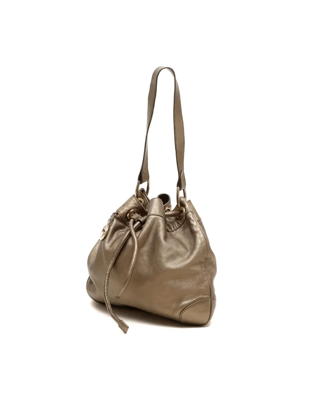 Gucci GG Drawstring Bucket Bag in Leather from A Retro Tale, photo 2 of 7