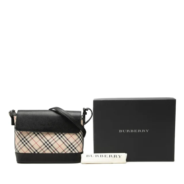 Beige Burberry Nova Check Canvas Crossbody in Beige Canvas from Designer Revival, photo 7 of 7