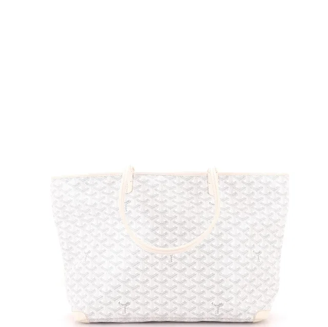 Goyard Artois Tote Coated Canvas MM in white Coated canvas from Rebag