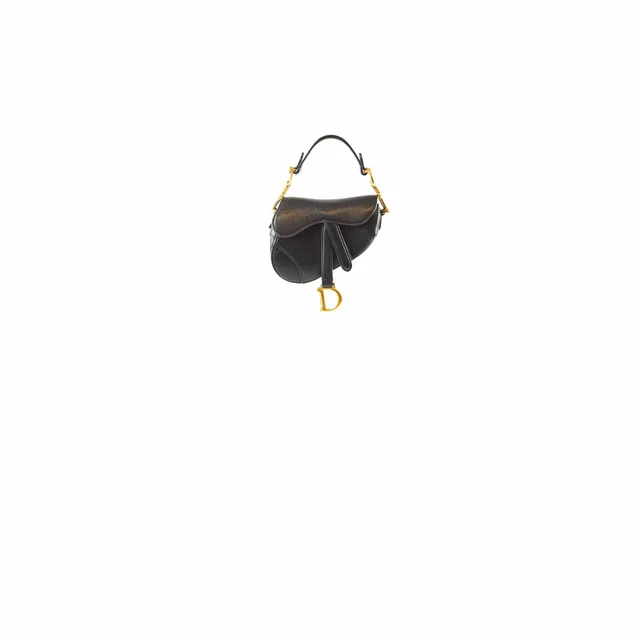 Dior Nano Saddle bag Black in Black Leather from The Purse Affair